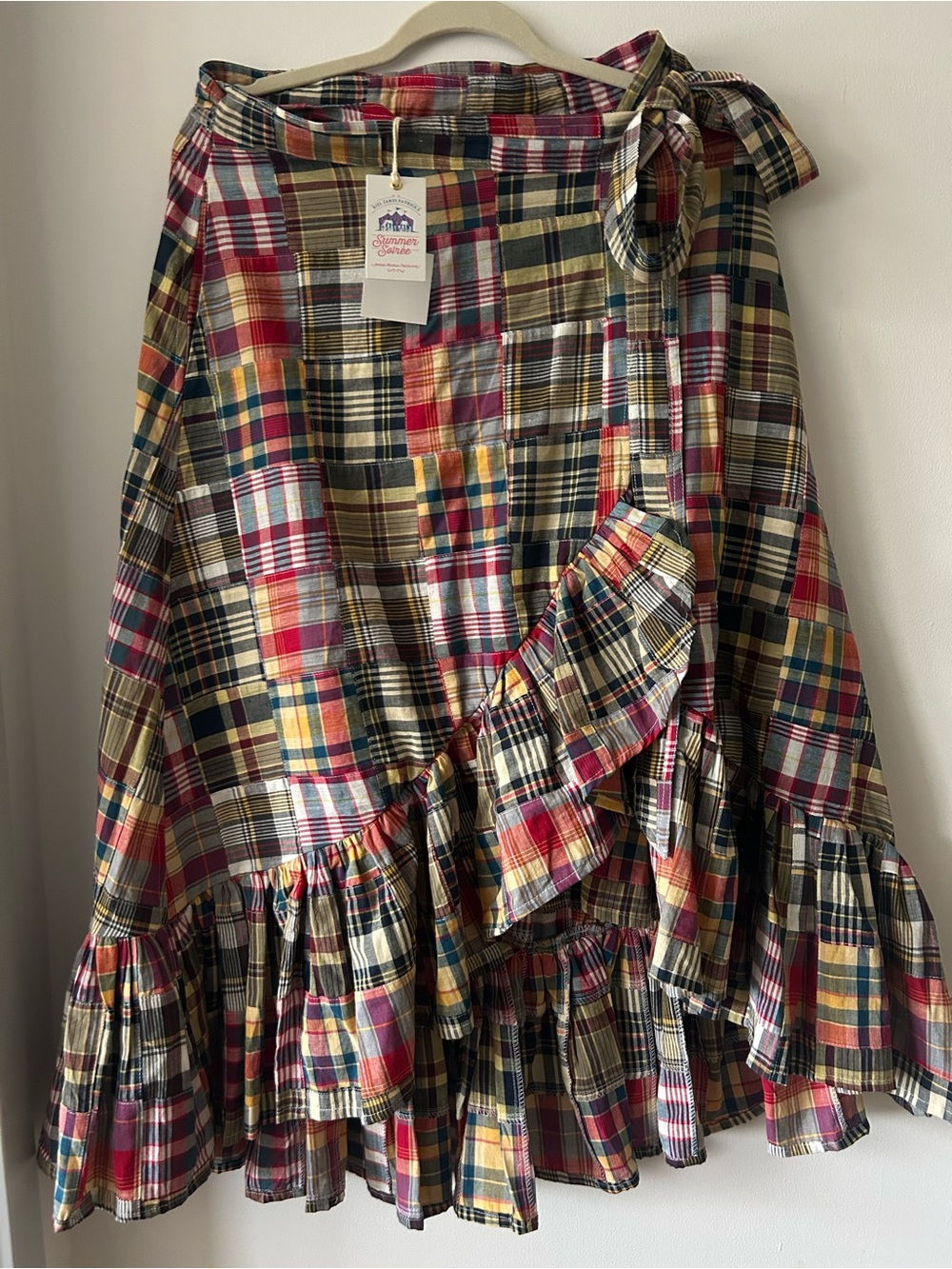 Kiel James Patrick Jacqueline
Patchwork Madras Asymmetrical Ruffle Wrap Skirt - Picture 7 of 8